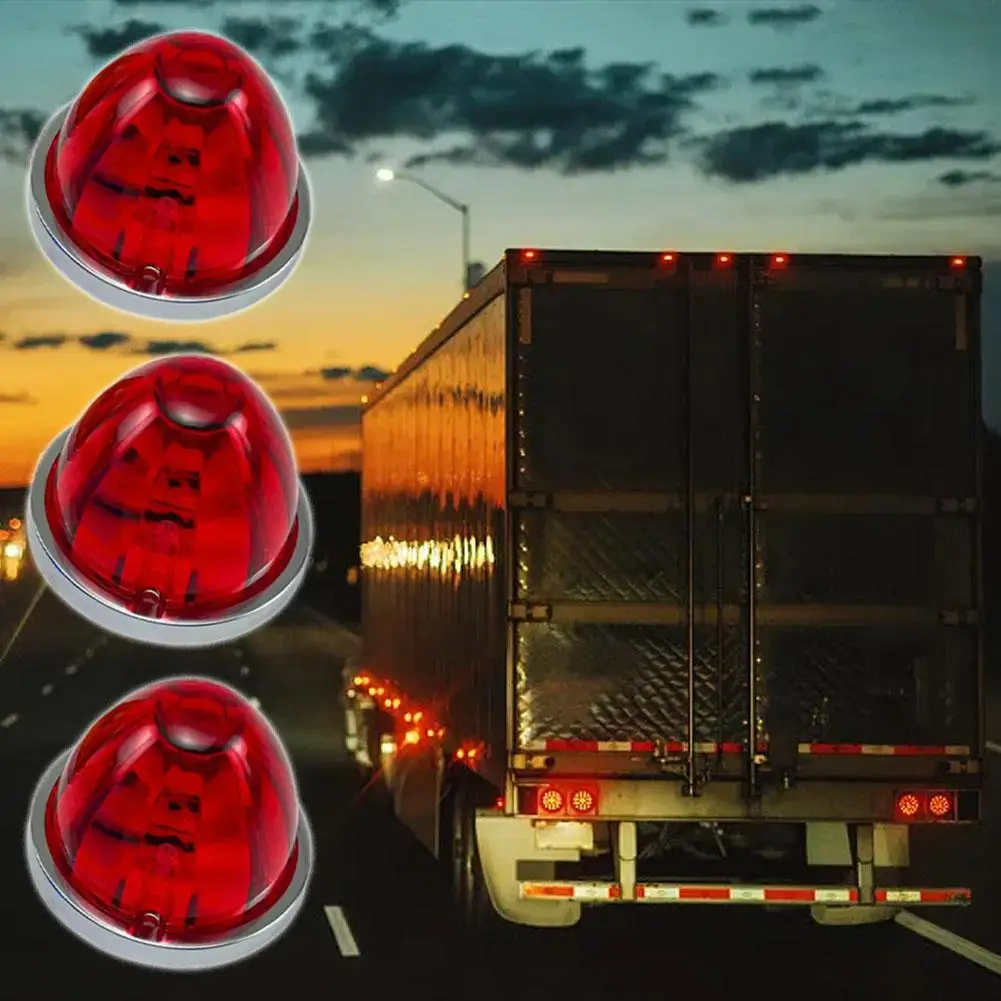 LED Clearence Light 5 pcs Front Rear Side Marker Indicators Light for Truck Car Bus Trailer 12-24V Advanced Signal Lamp