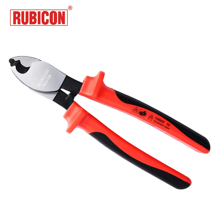 

RUBICON1000V Insulated Electricians Cable Cutters Cuts Aluminum, Soft Copper, Communications Cable NO.REV-C8