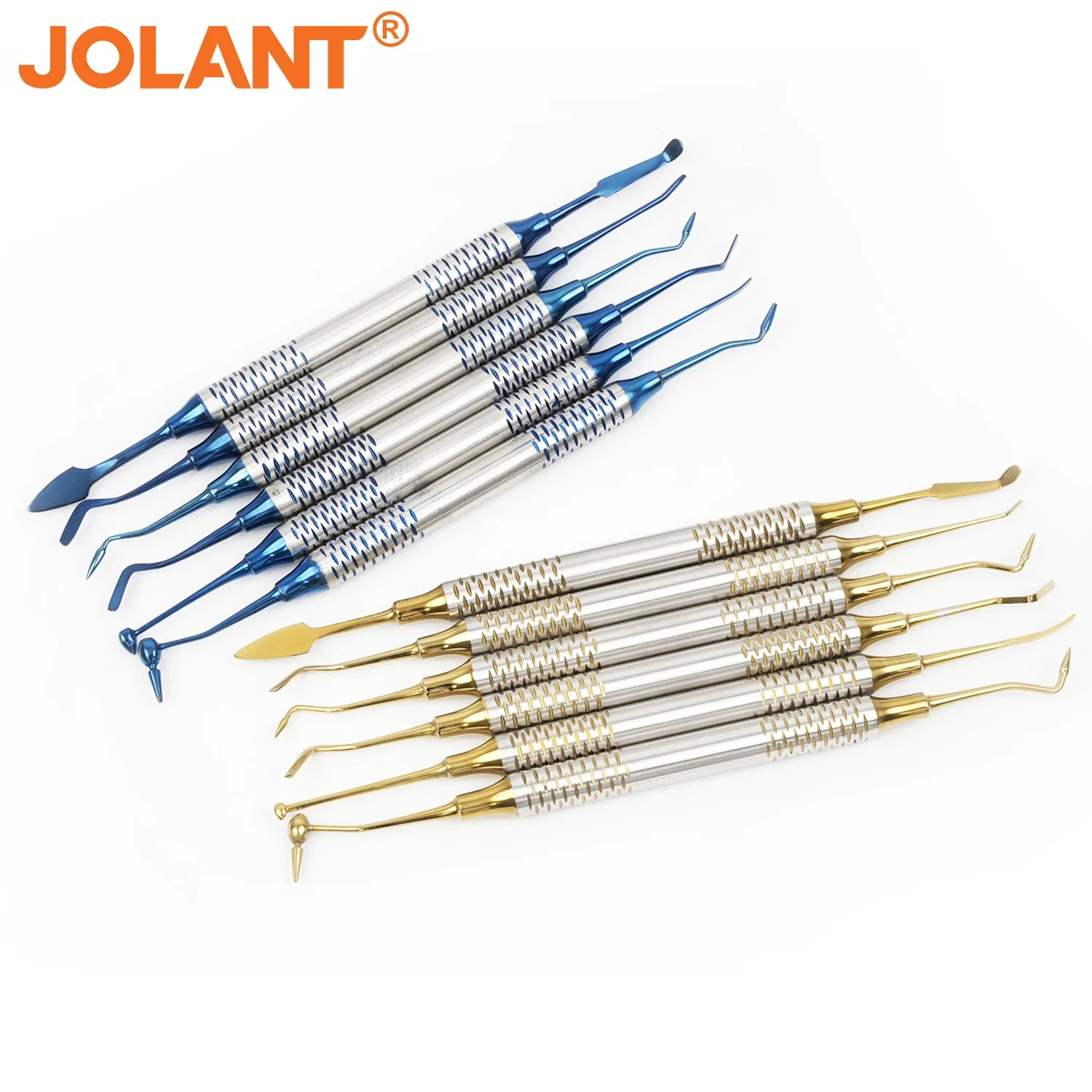 

6pcs/Set JOLANT Dental Composite Resin Filling Spatula Titanium Plated Head Resin Filling Repair Tools Dental Instrument