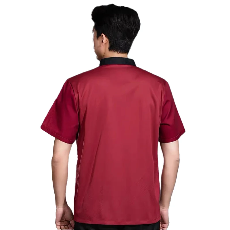 Catering Uniform Set Restaurant Outfit Kitchen Work Shirt andCap for Food Service Bakery Café Waiter Workwear Cooking Chef Jacke