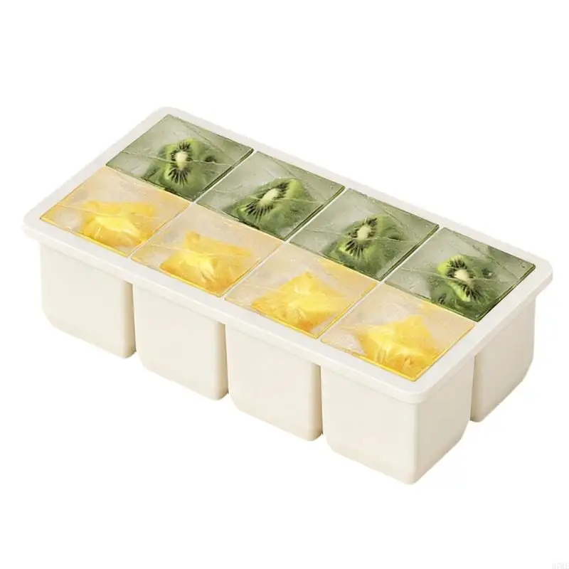 37ME Flexible Large Ice Cubes Molds Easy Releases Nontoxic Silicone For Cocktails