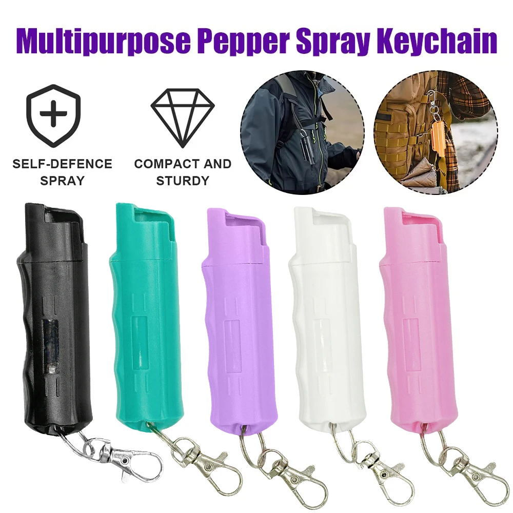 20ml Self Defense Spray Keychain Reusable Portable Defend Tool Plastic Self-Defense Outdoor Safety Keychains for Women & Men