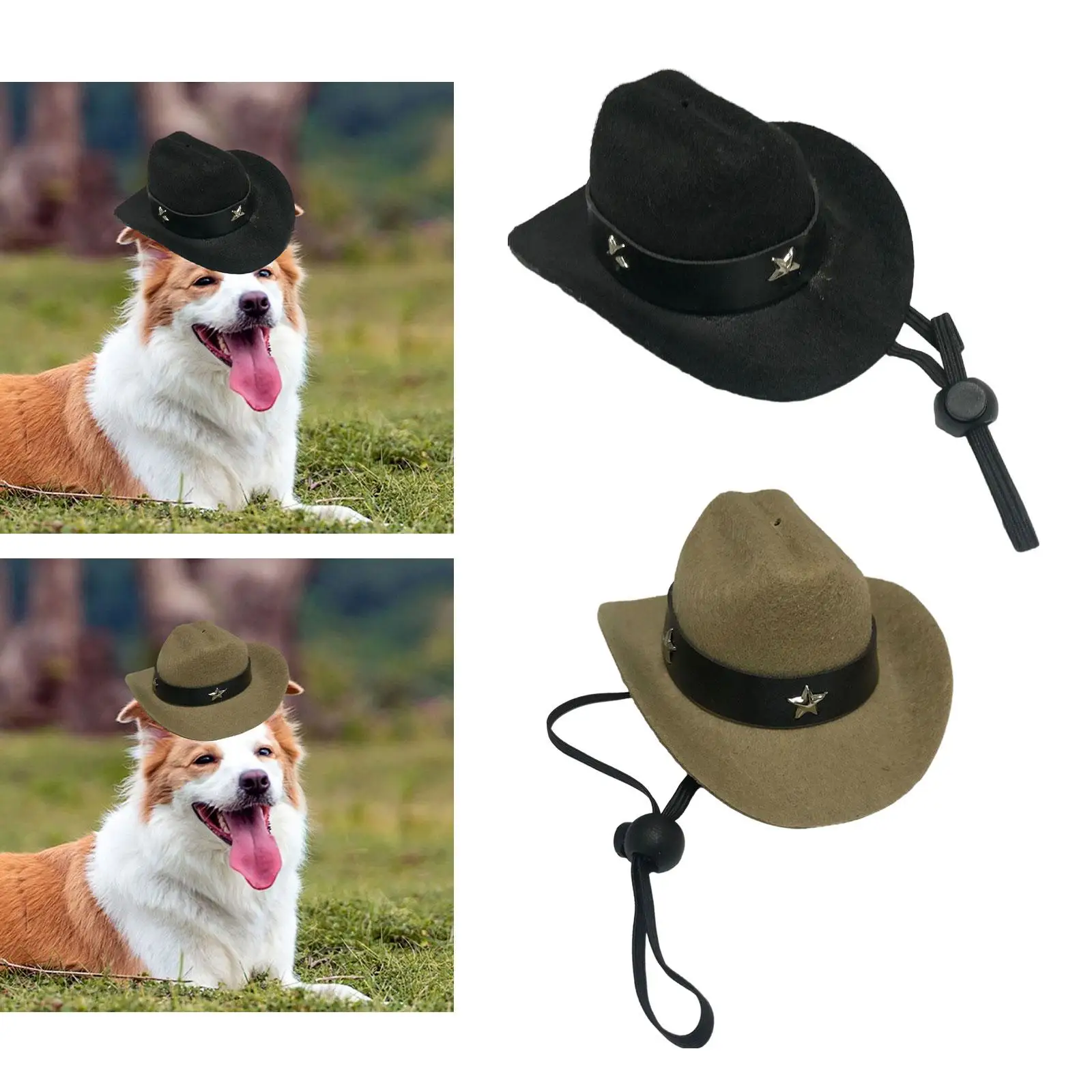 Dog Cowboy Hat Pet Dog Cowboy Hat Dog Costume Accessories Photo Props Fashion West Cowboy Hat Pet Cosplay Cap Pet Costume Hat