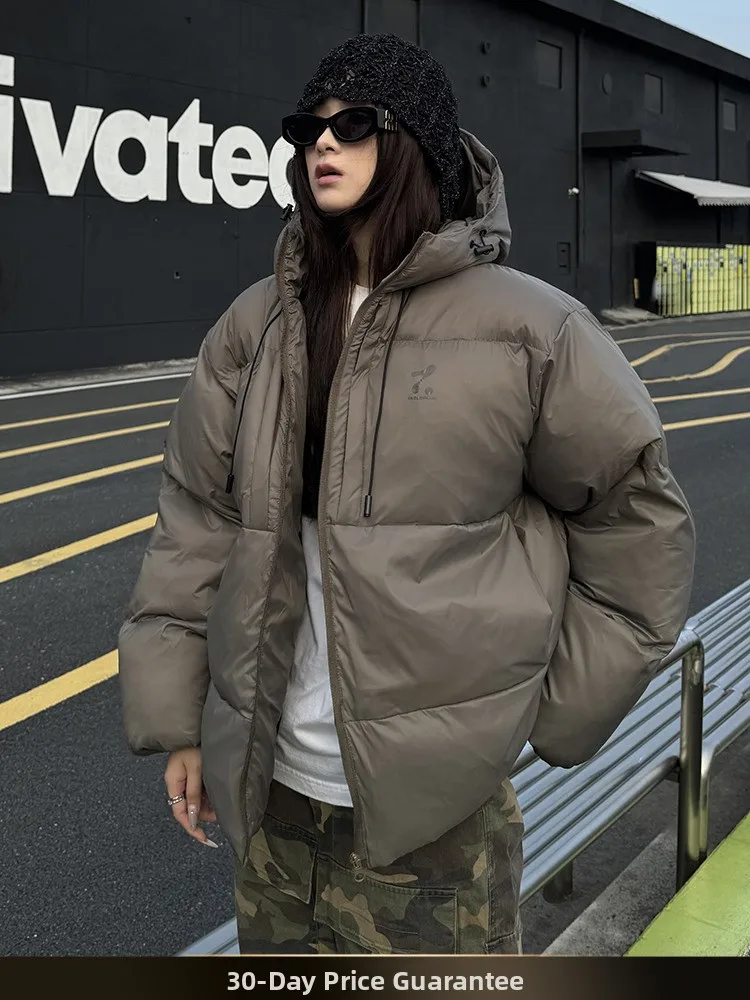 

Американская ретро-куртка Nted: легкая, теплая, с капюшоном, свободного кроя, для защиты от холода, зимняя, хлопковая