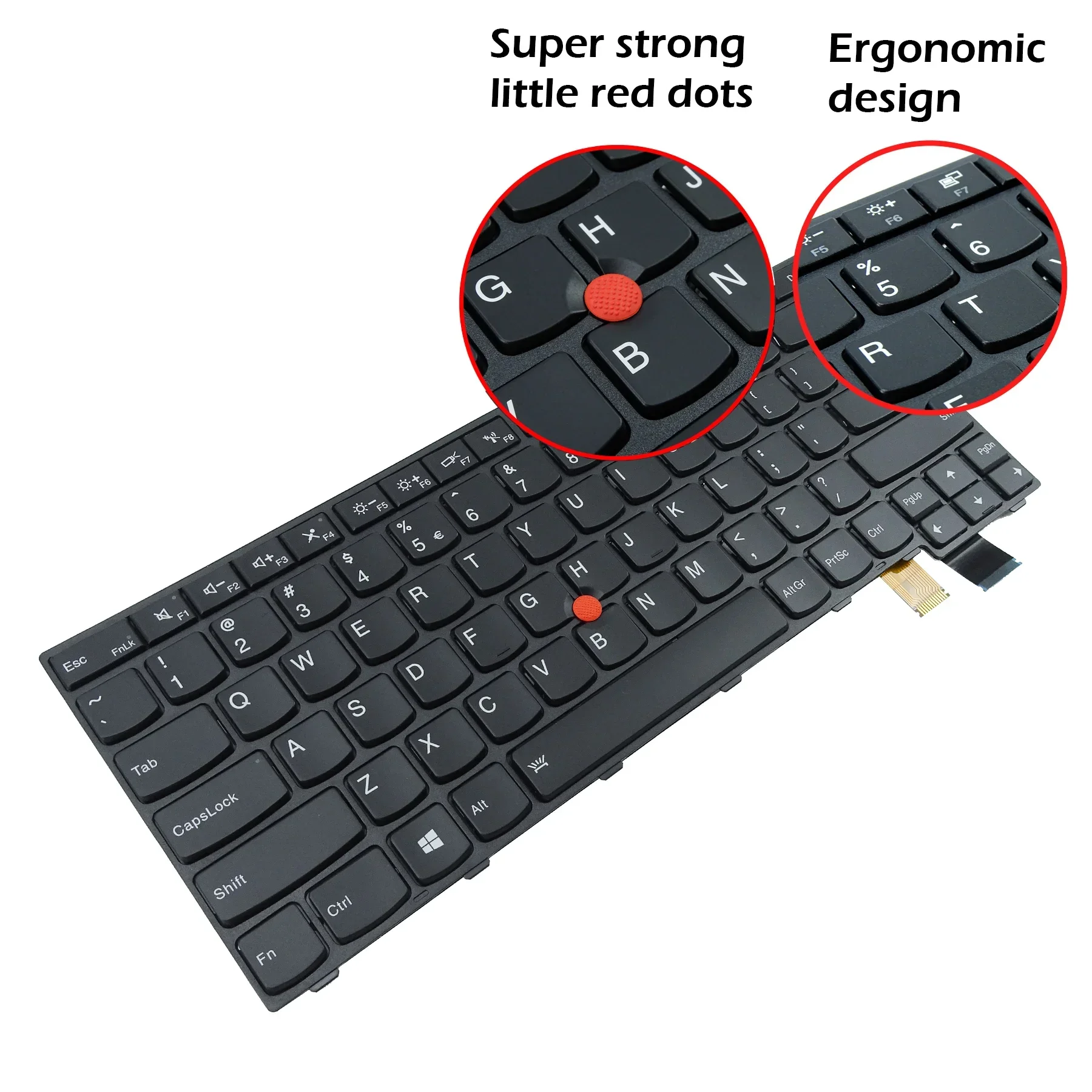 Laptop Replacement Keyboard for Lenovo ThinkPad E480 E485 E490 E495 L380 L390 L480 R480 T480S L490 T490 T495 US/BR/FR/UK/PT/SP