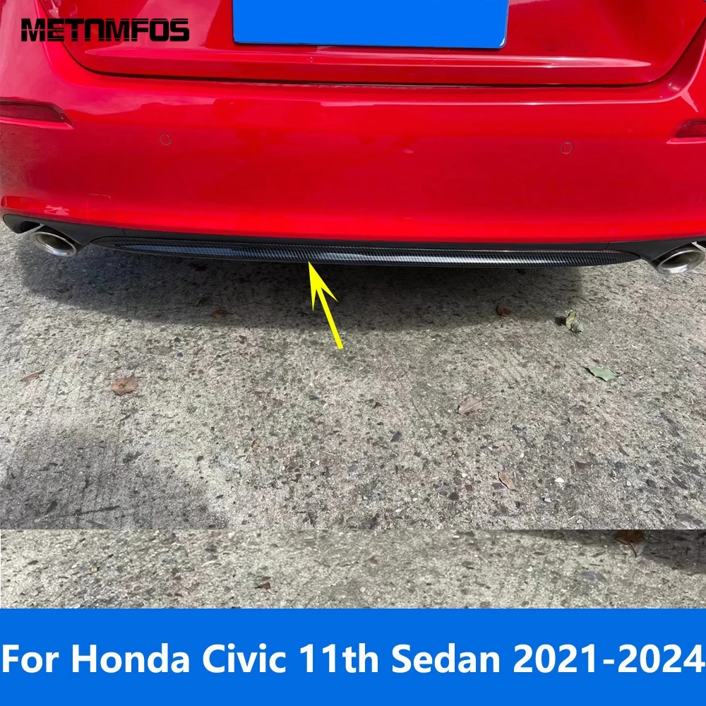 

Отделка для заднего бампера для Honda Civic 11th Sedan 2021 2022 2023, хромированный комплект корпуса, спойлер, диффузор, сплиттер, защитные аксессуары