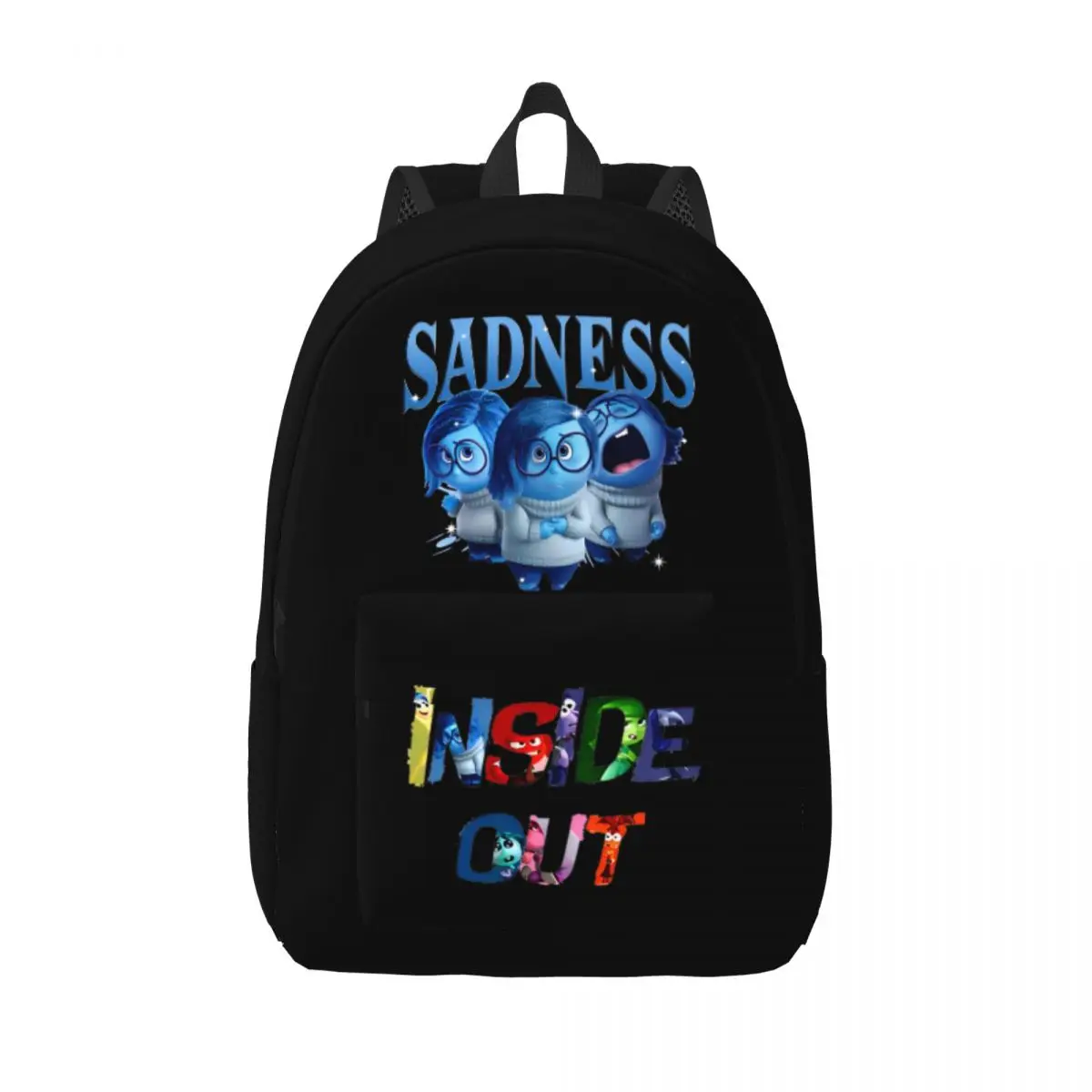 

Sadness Inside Out for Men Women Student School Bookbag Cartoon Daypack Middle High College with Pocket