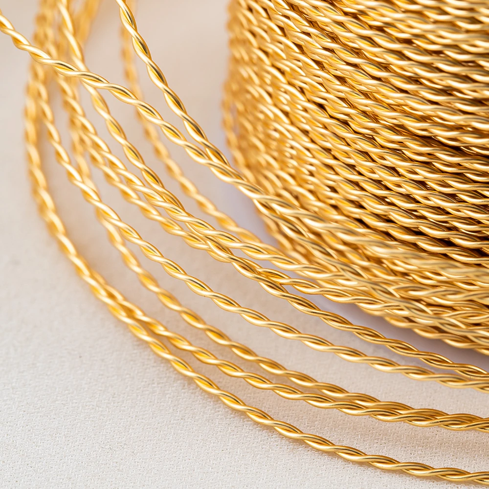 1Roll Solid Spiral Copper Wire Tarnish-Resistant Beading Twist Wire DIY Craft Jewelry Making Accessories image 3