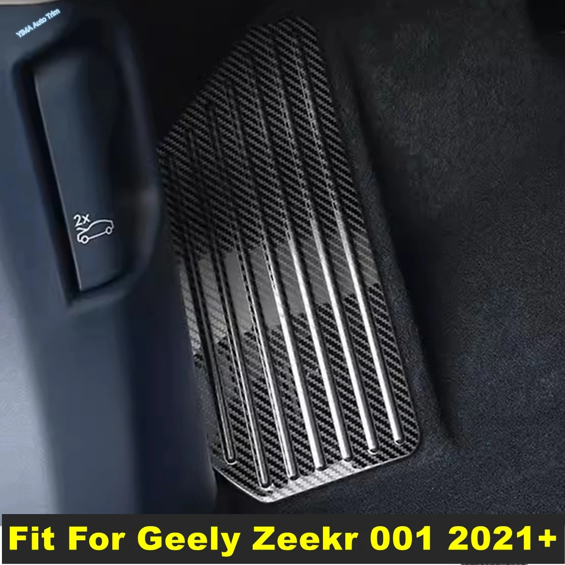 

Black Auto Stainless Car Rest Foot Pedal Pads Cover Fit For Geely Zeekr 001 2021 - 2023 Interior Protection Anti Kick Decoration