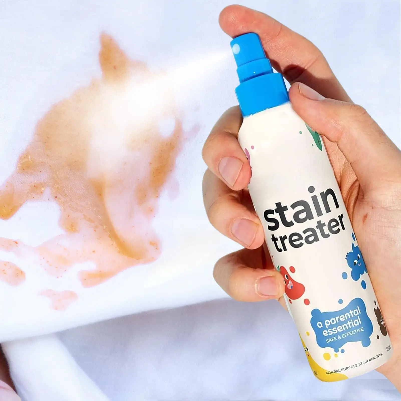 120ml Stain Remover Spray Effective Fabric Yellow Stain Removal Dust Bleached Decontamination Wash-free Cloth Cleaning Supplies