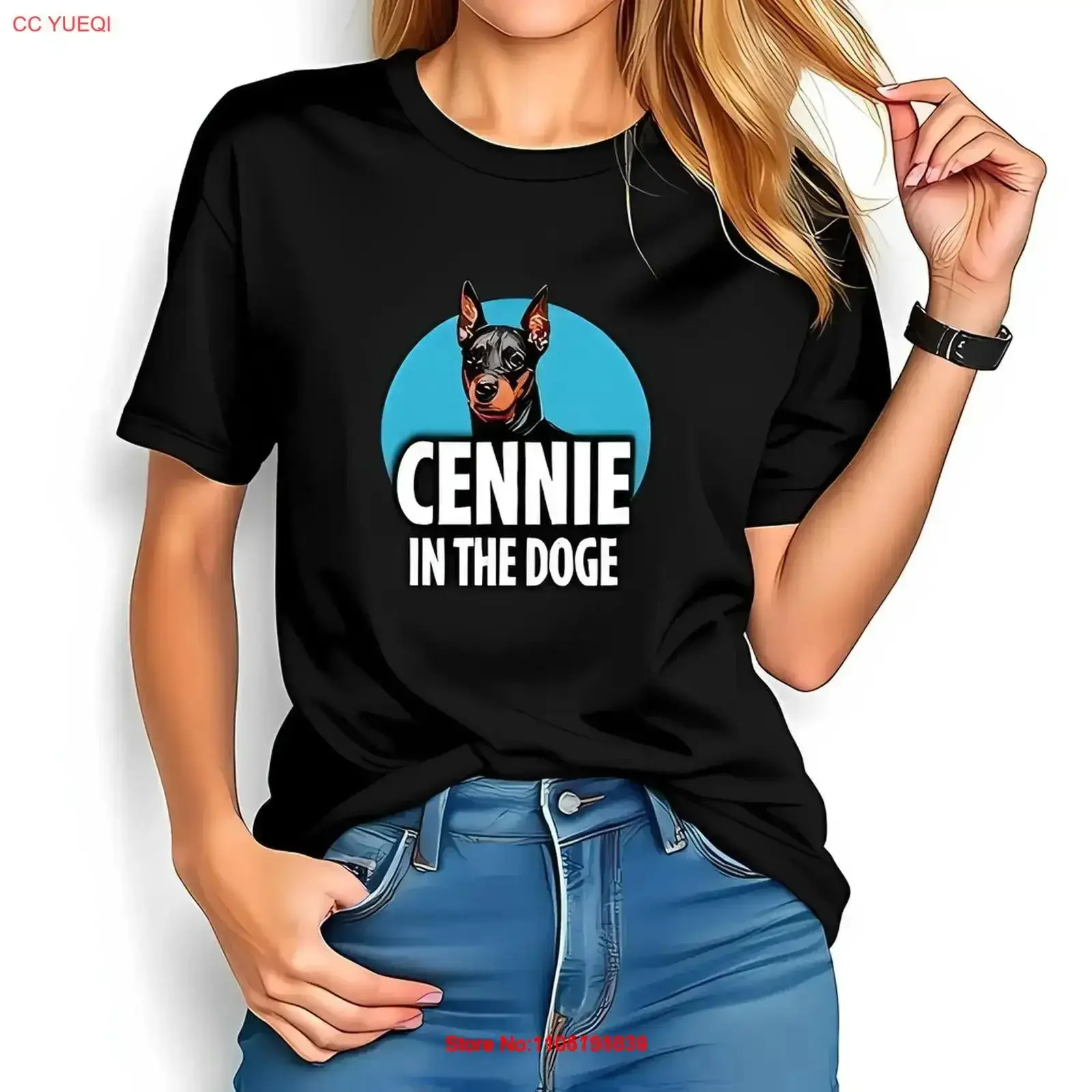 تي شيرت CENNIE IN THE DOGE Miniature Pinscher لمحبي الكلاب جميع القطن العتيق المغسول الأنيق متعدد الاستخدامات مصمم الملابس أوم #1