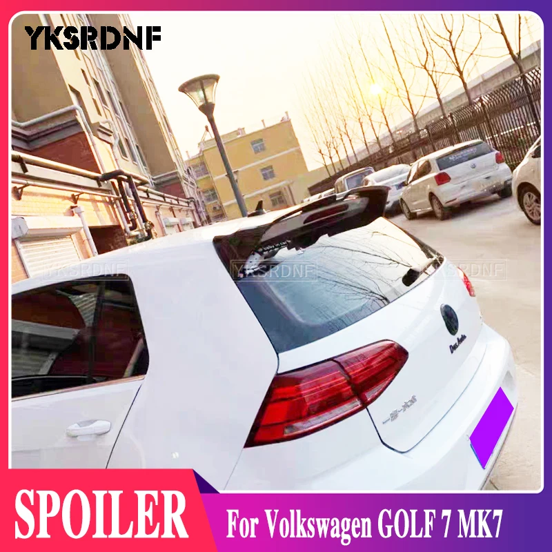 For Volkswagen Golf 7 Spoiler ABS Material Car Rear Wing Primer auto Styling Spoiler For 2014-2019 VW Golf 7.5 Roof Spoiler 2017