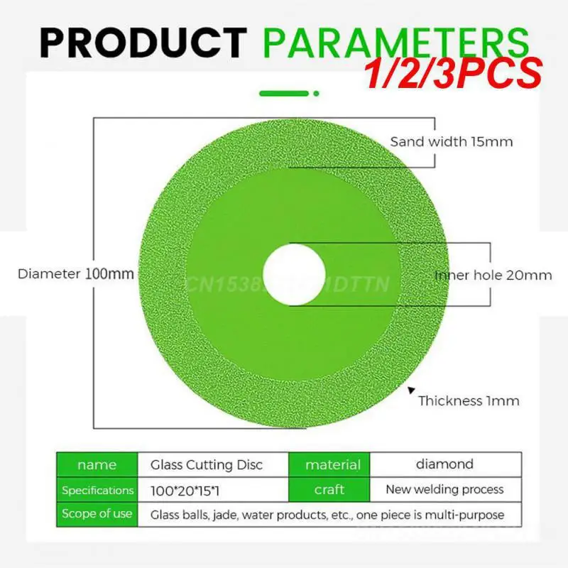 

1/2/3PCS Cutting Disc Wet Cut Cutter Part 100mm Ceramic Tiles Ultra Thin Glass Saw Blade For Glass Wine Bottle Jade