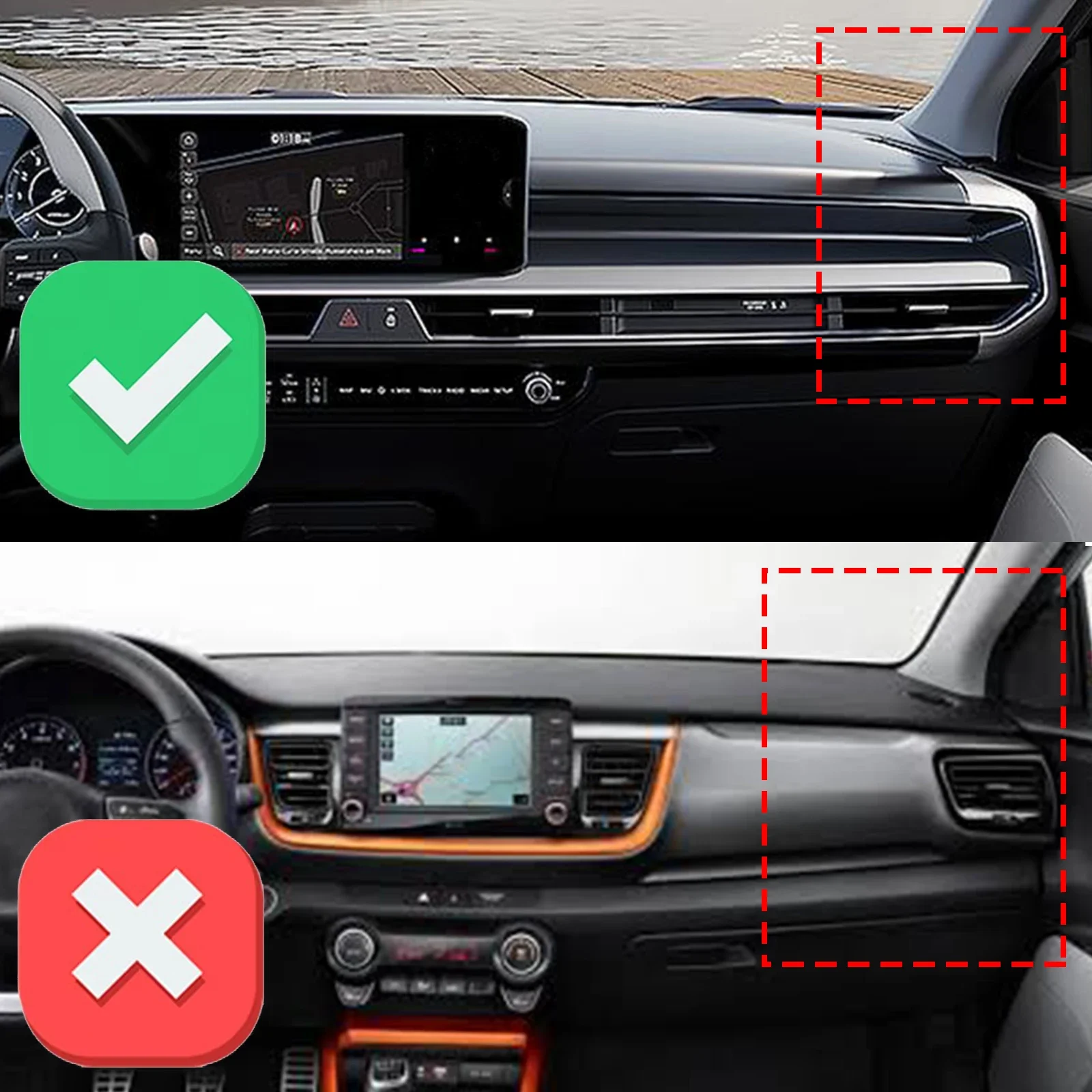 for Kia STONIC 2025 2026 2027 Dashboard Cover ​​Fit Dash Mat Sun Protection Anti‑Reflection Cover Dash Pad Dashmat Accessories