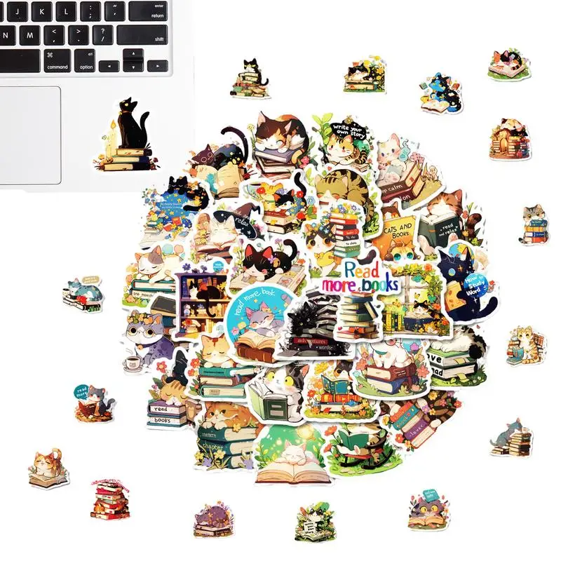 

Cute Stickers Cartoon 50X Animal Stickers For Kids Decorative Animal Decal Accessories For Laptop Cat Stuff Water Bottle