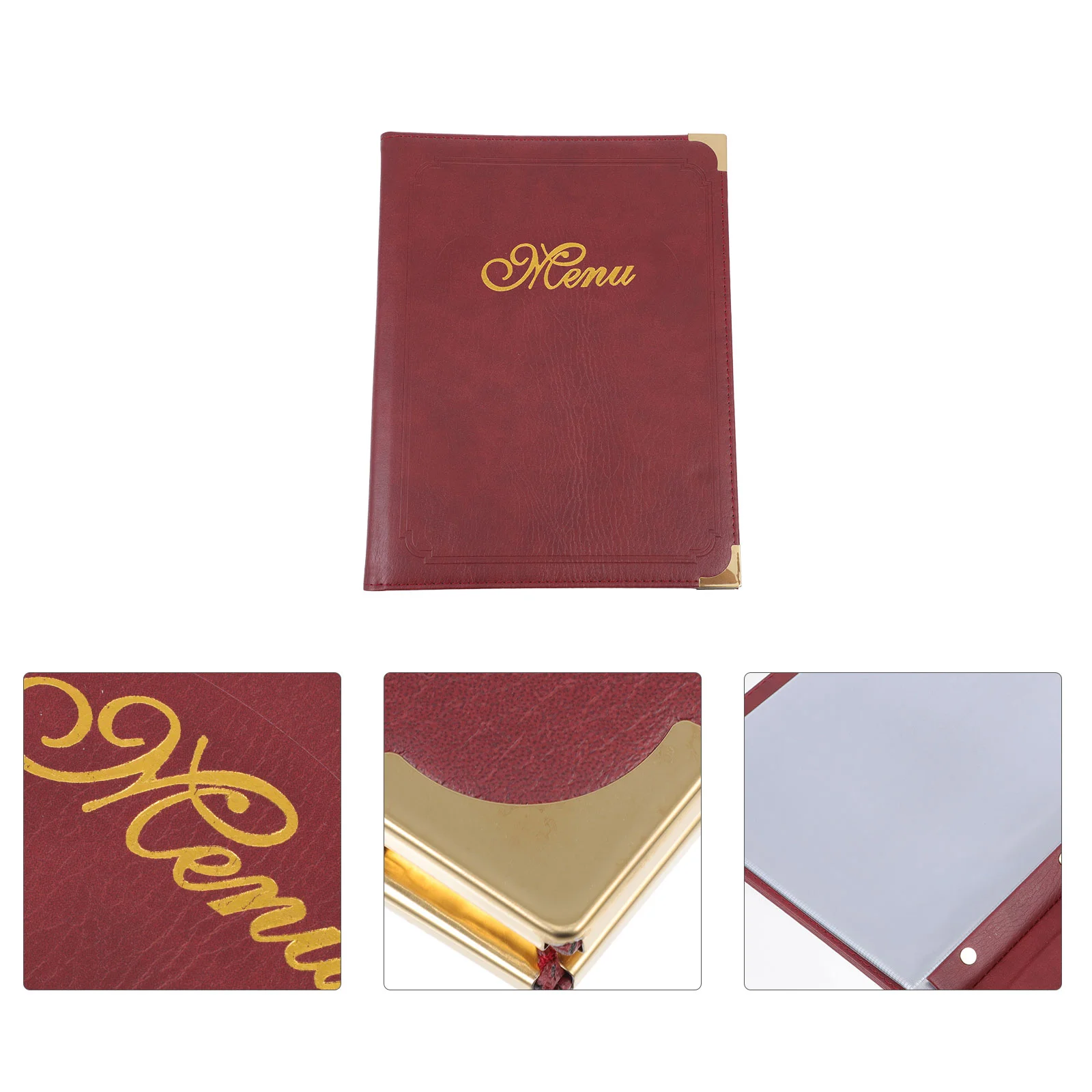 A4 Menu Book Display Stand Exquisite Restaurant Bar Use Tent Holder for Food Practical Pu Hotel