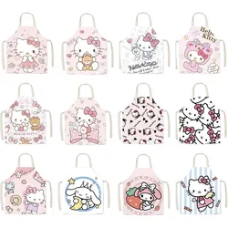 Cute SL cartoon cinnamon dog KT cat apron adult sleeveless anti-fouling work clothes kitchen children's studio baking waist