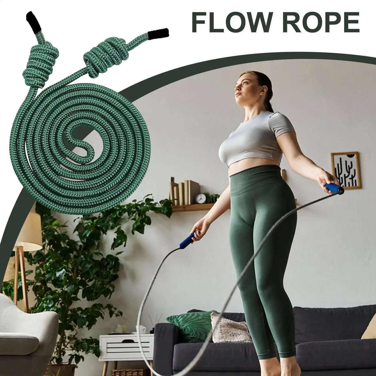 القفز على حبل حرق الدهون حبل تدفق القلب المحمولة قوة المدرب للرجال النساء المنزل في الهواء الطلق العمل فقدان الوزن رياضة القلب التدريب #3