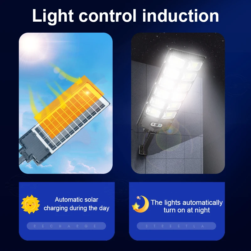 Imagem -02 - Lâmpada Solar ao ar Livre com Sensores de Movimento Luzes Poderosas Impermeável Durável Quintal Garagem Holofotes 504 Led