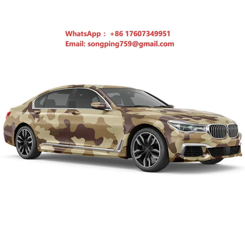 Custom Vehicle Wrap Protection Film Printed Camouflage Vinyl Removable Glue Wrapping Vinyl Body Stickers