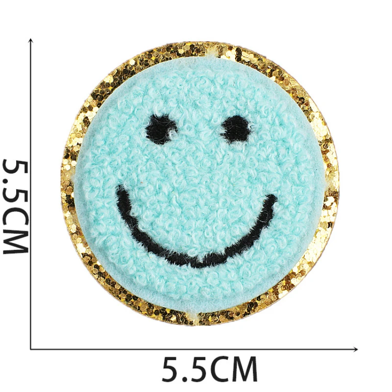 Iron on Patches Flower Rainbow Shell Heart Smile Patch Lightning Towel Embroidery Patch for Jacket bag Decoration