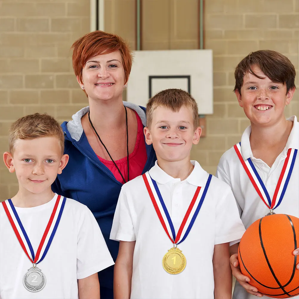 

10pcs Digital Medals Metal Number Gold Kids Sports Ribbon Championship Child Lightweight Durable Practical Design