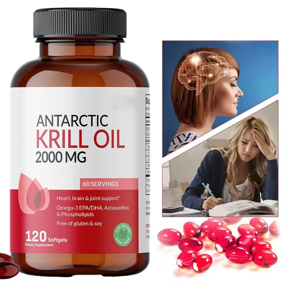 

Health Care，Antarctic Krill Oil-120 Softgels.Rich in 3Complex