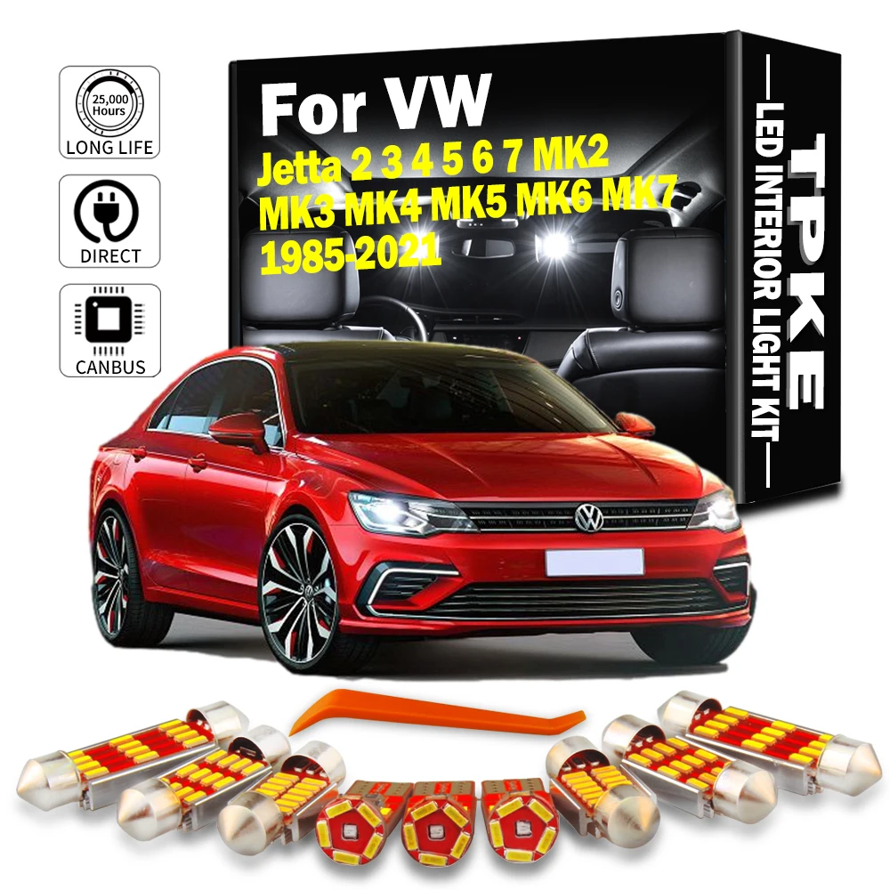 

TPKE Canbus LED Interior Map Dome Light Kit For VW Jetta 2 3 4 5 6 7 MK2 MK3 MK4 MK5 MK6 MK7 1985-2019 2020 2021 Car Trunk Bulbs