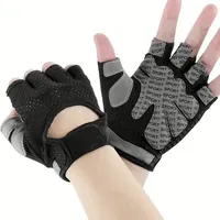 Unisex Weightlifting Gloves Full Palm Protection Breathable Mesh Adjustable Hook Loop Closure for Gym Cycling Fishing