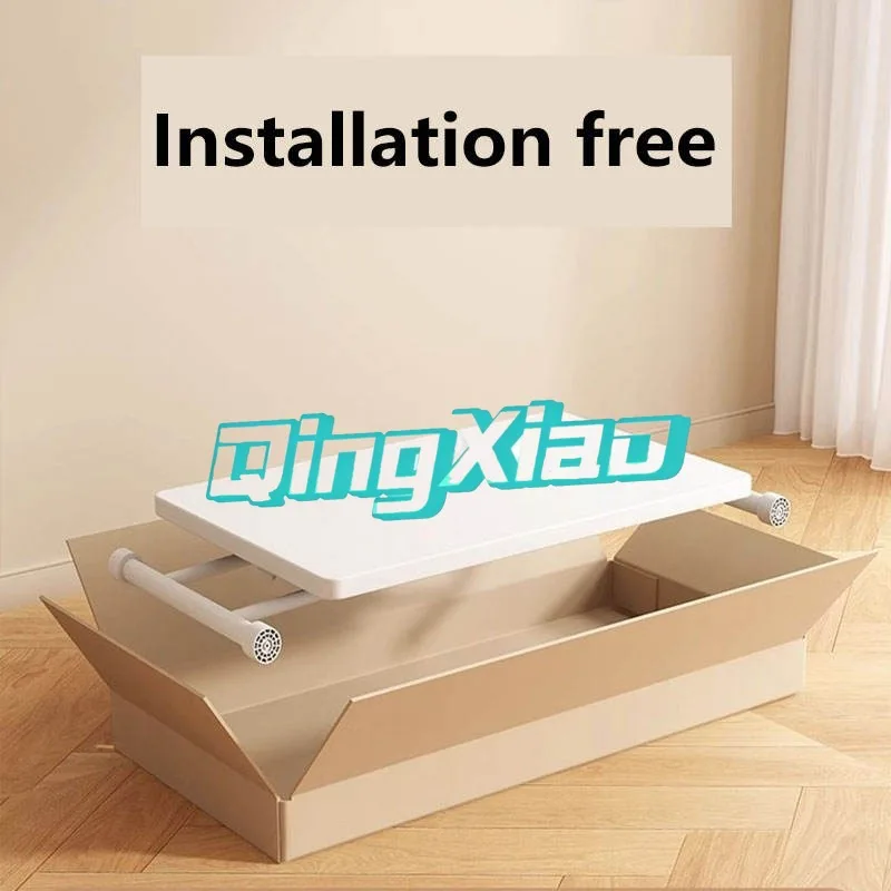 Height Adjustable Lift Coffee Table 2 In 1 Dining Desk Foldable Mobile For Small Apartment Living Room No Installation Required view 6