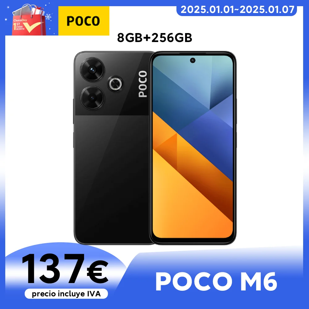 Global Version POCO M6 Smartphone Helio G91-Ultra Processor 5030mAh Large Battery 6.79