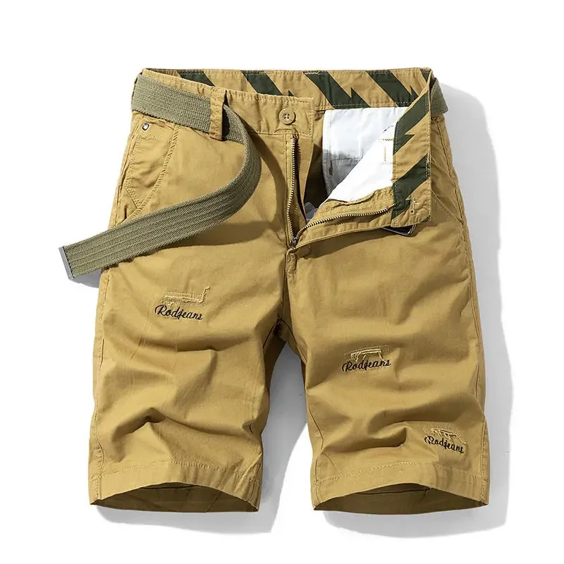 Short Pants for Men Loose with Zipper Blue Baggy Mens Cargo Shorts Wide Popular Comfortable Summer Beautiful New in Streetwear