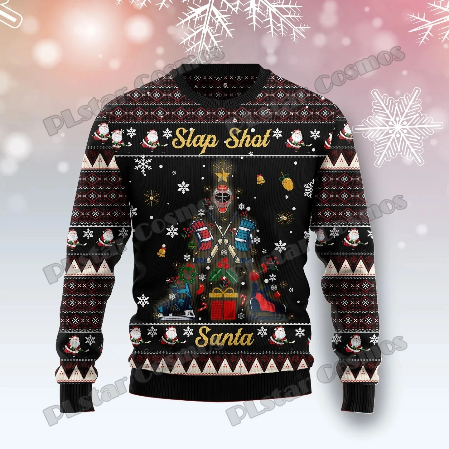 PLstar Cosmos Skull The Creeps Halloween 3D Printed Mens Ugly Christmas Sweater Winter Unisex Casual Knit Pullover Sweater ZZM31