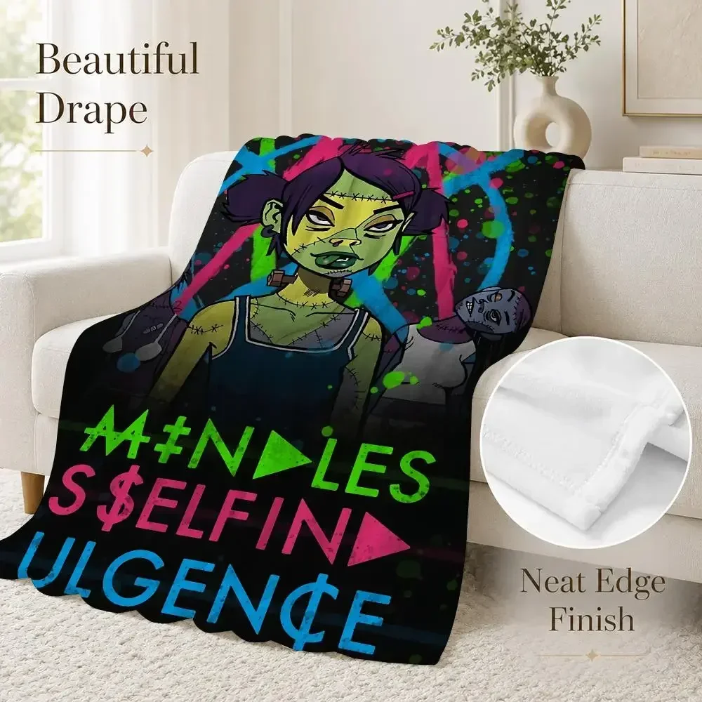 Rebellious Mindless Self I-Indulgence Band Throw Soft Lightweight Flannel Blanket for Sofa Couch Bedroom Living Room Home Decor