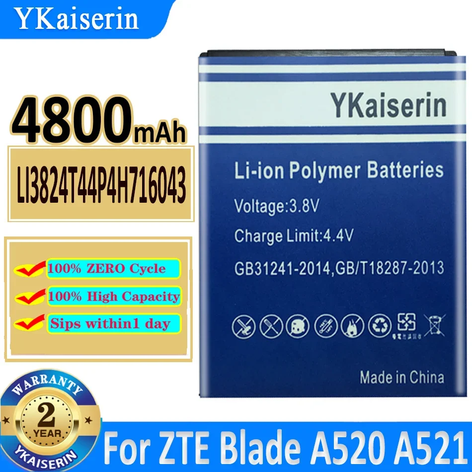 YKaiserin Battery For ZTE Blade V9/V10/V9Vita/V10Vita/A7 Vita/A4/A5 2020/A3 2019/A520/A521/A6 A6020/A6 Lite/A0622/A610/A610C/L8