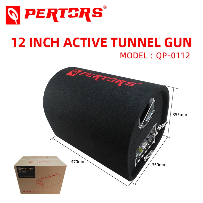 

QPERTORS Brand Car Audio 12 v 1500watts 12inch 0112 Active Subwoofer
