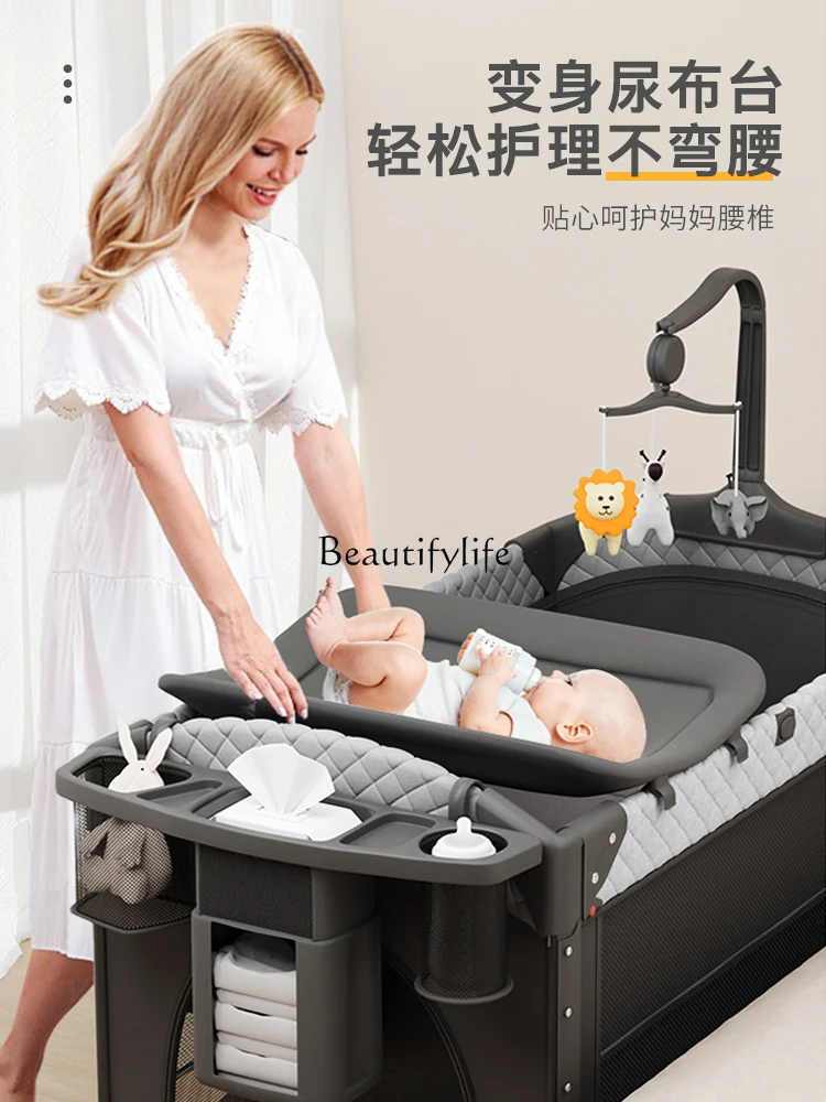 Foldable Splicing Big Bed Mobile Portable Diaper-Changing Table