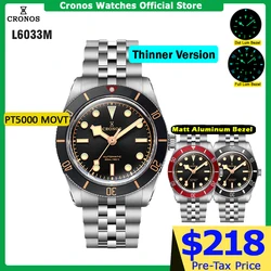 Cronos Luxury Men Watch 37mm Diver BB54 Vintage Automatic Wristwatches Female End Links Sapphire 20 Bar L6033
