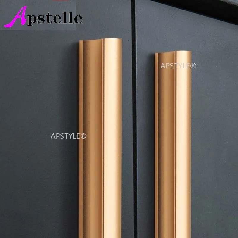 Apstelle Keukenkast Pull Lange Moderne Zink Legering Zilver Zwart Goud Garderobe Dressoir Knop Kast Lade Hardware Box Handvat