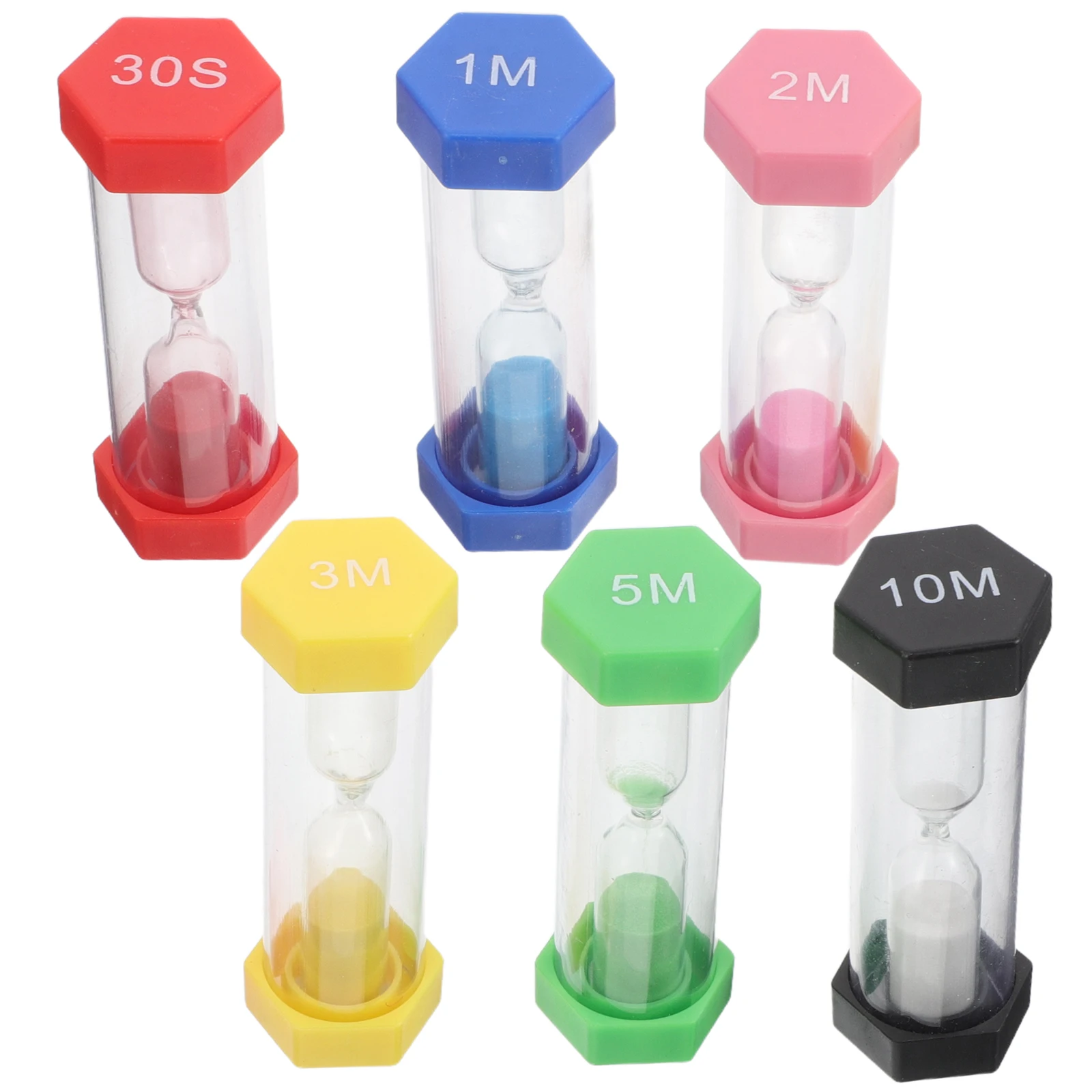 

6 pcs Clocks for Kids Classroom Cute Small Handwashing Cute Classroom Sand Timer Birthday Hourglass Set Colour Children'S Timer