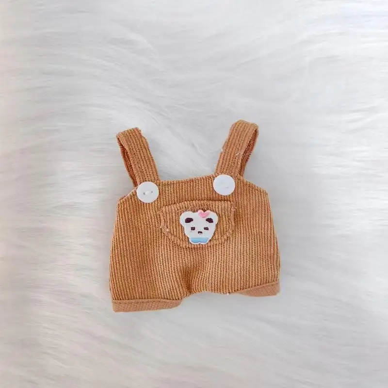 

Костюм на подтяжках для куклы Labubu 17 см, универсальный цветной наряд, аксессуары для кукол, модный дизайн, милый маленький медвежонок, звезда