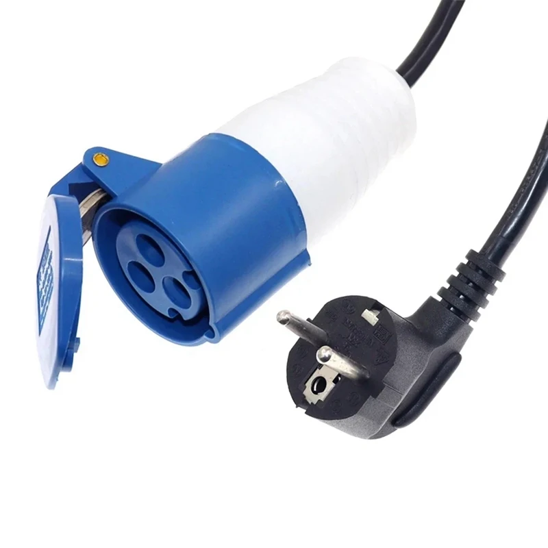 1 Piece EV Charger Adapter Connector 16A 0.5M EU PLUG To Cee Socket As Shown ABS For Electric Vehicle Car Type 2 To Type 1