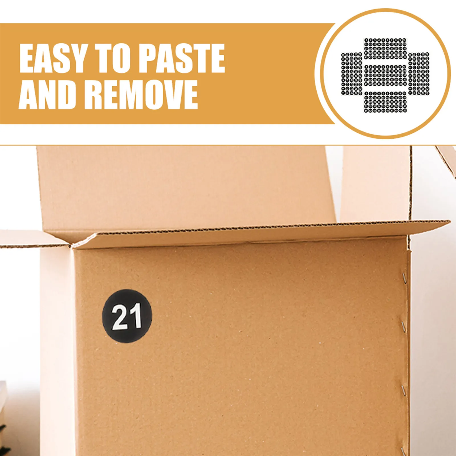 

5 Sheets Numbered Stickers 1 to 50 Small Round Digital Labels Waterproof Self-Adhesive Identification Labels for Office Home