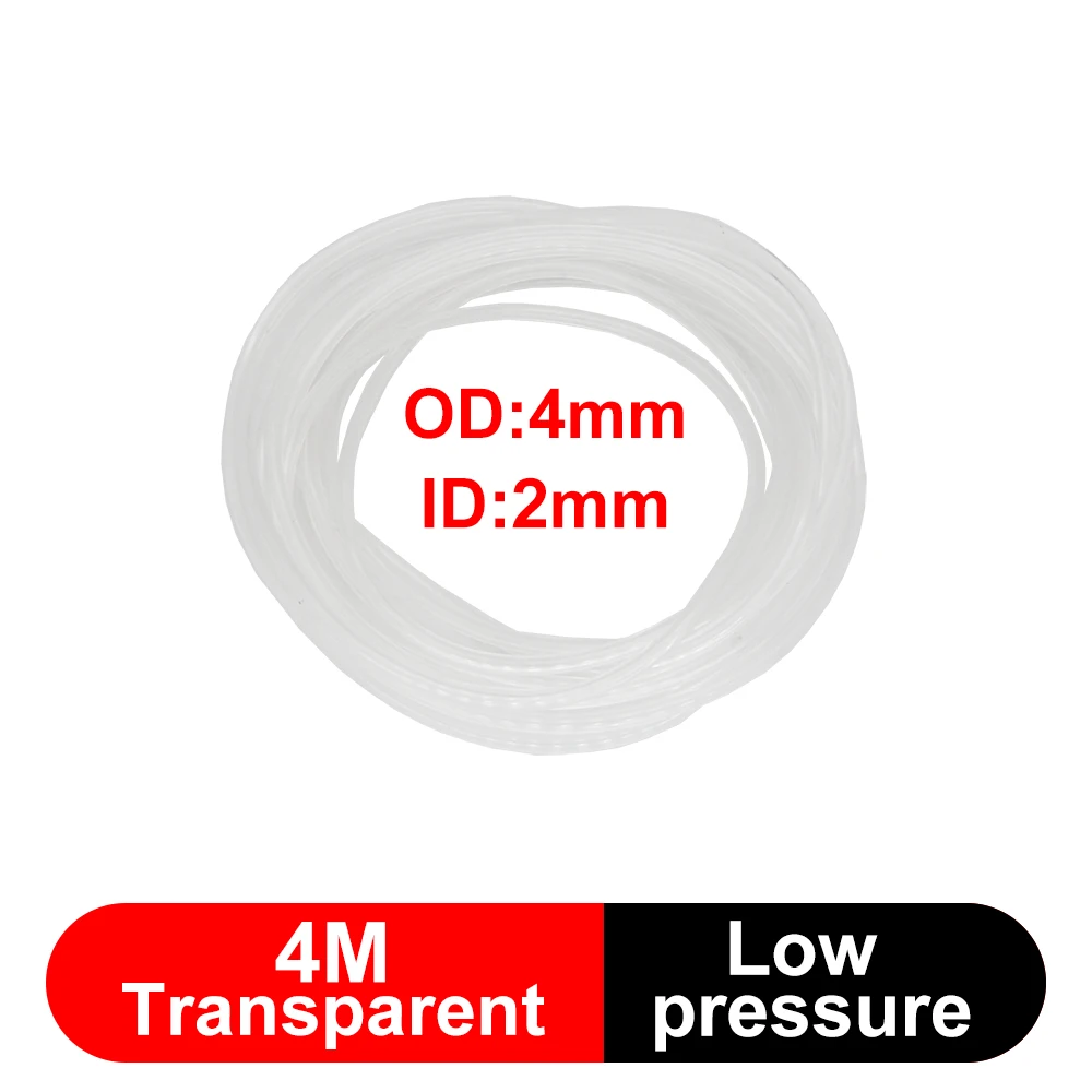4Meter Hydraulische Olieleiding OD 2mm/3mm/4mm/6mm Zwart Hogedruk nylon Buis Transparante Slang Voor RC Graafmachine Dump Truck Onderdelen