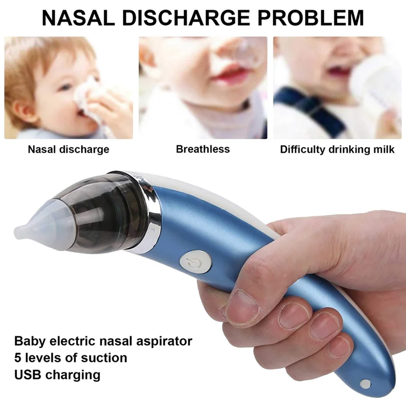 

A63T-Nasal Congestion Children's Nasal Cleaner, Infant Nasal Mucus, Suction Device, Electric Baby Nasal Aspirator