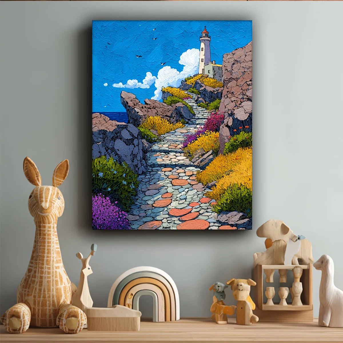 

500/1000/1200/2000PCS Puzzle Manga Style Lighthouse Jigsaw Modern Home Decor Family Interactive Gift Holiday Gifts