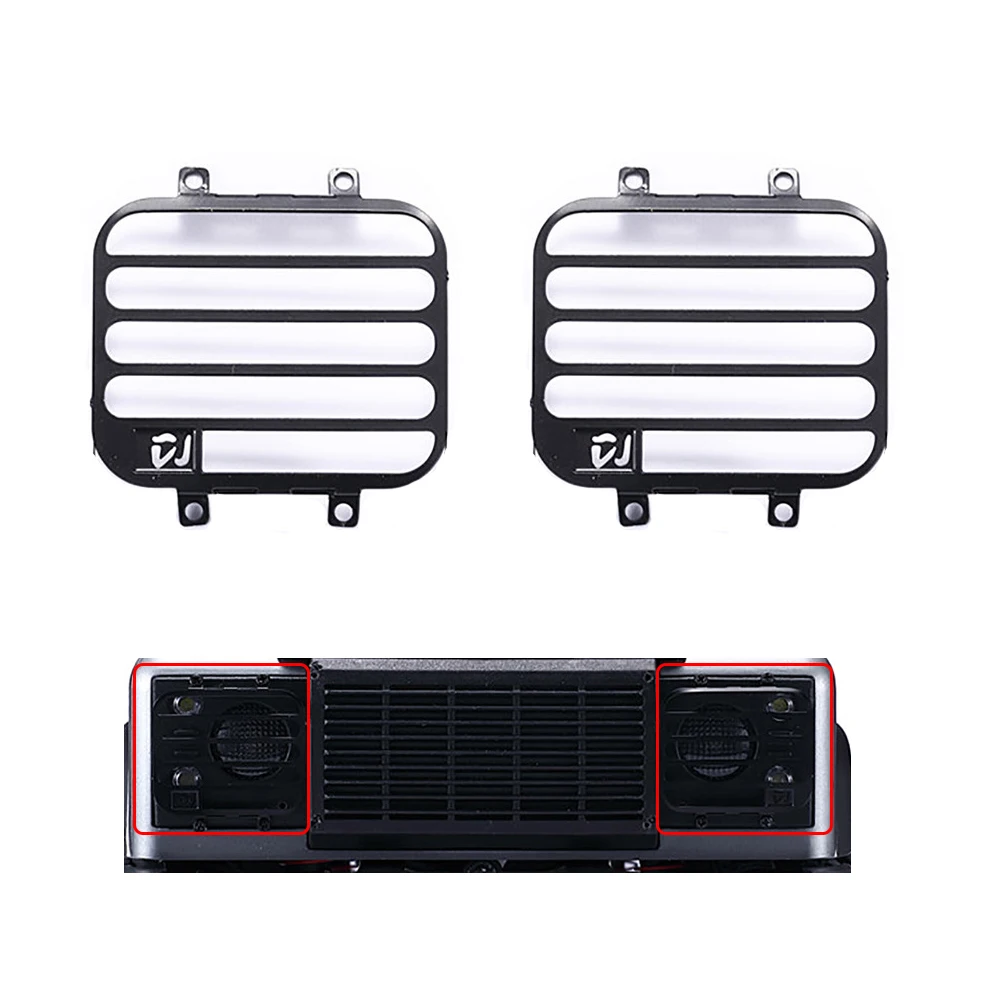 Metal Front Headlight Lamp Cover Lampshade DIY Upgrade Accessories for MN for Land Rover Defender D90 1/12 RC Crawler Model Car