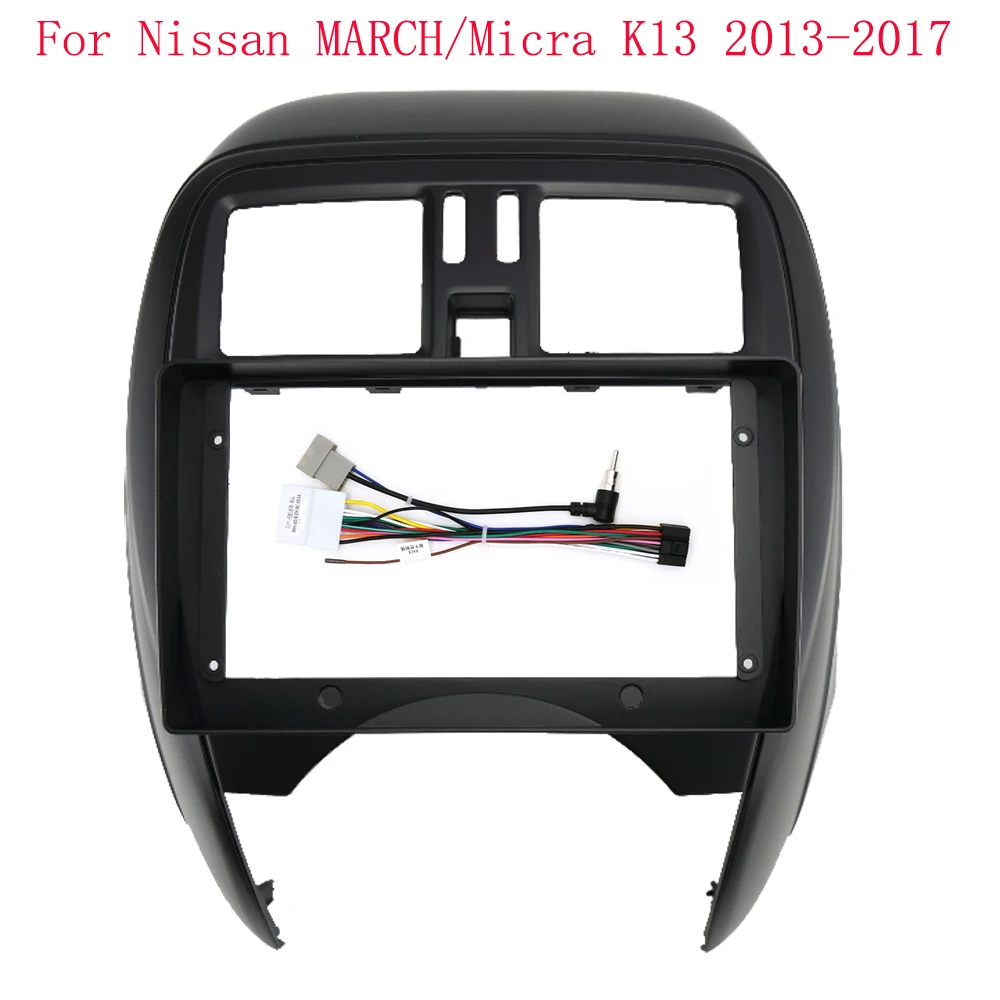 Car 9 Inch For Nissan MARCH/Micra K13 2013-2017 Car Radio Android MP5 Player Casing Panel Frame Head Unit Fascia Stereo Dash