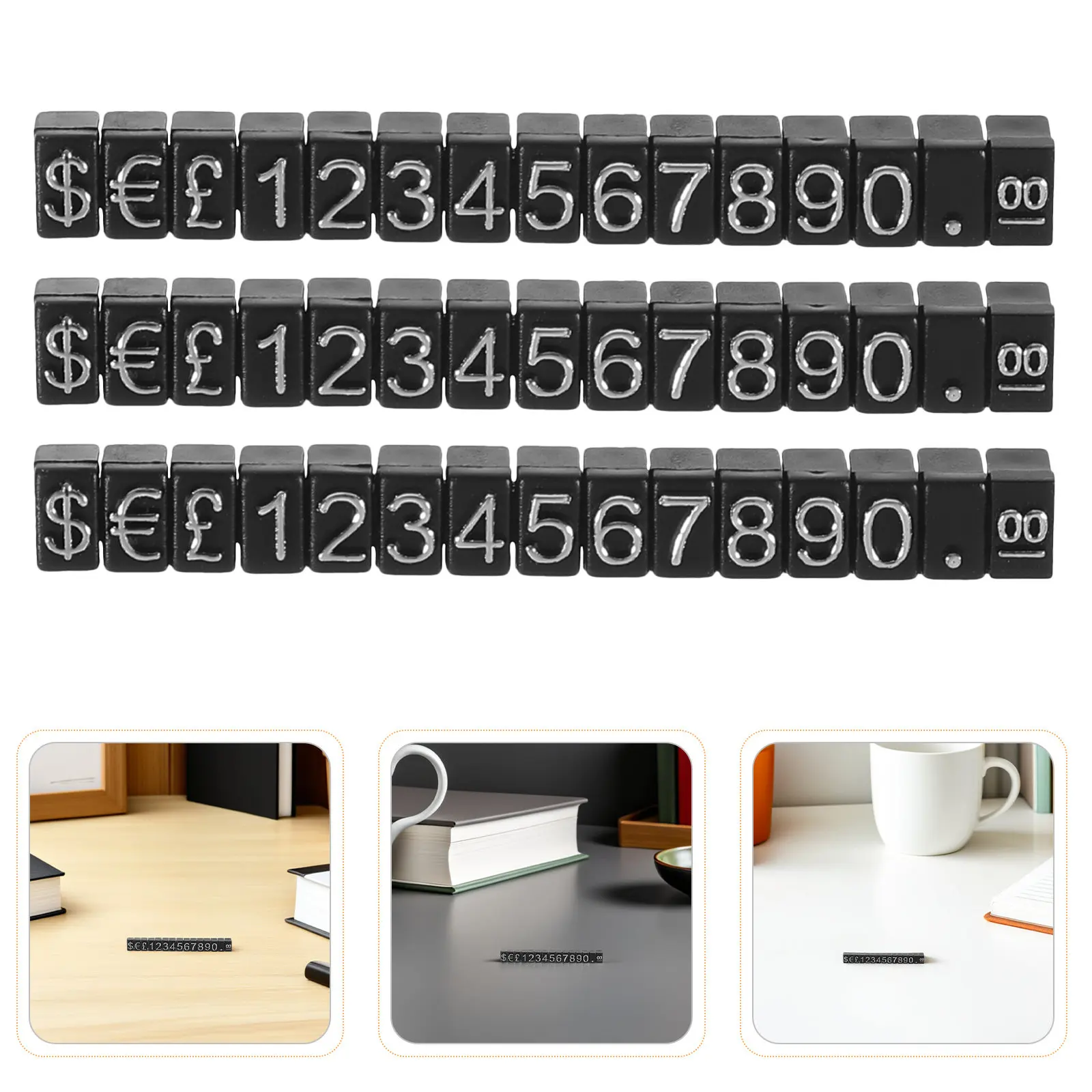 

12 set Digital Price Display Cubes For Jewelry Store Counter Pricing Tags Retail Shop Price Labels Advertising