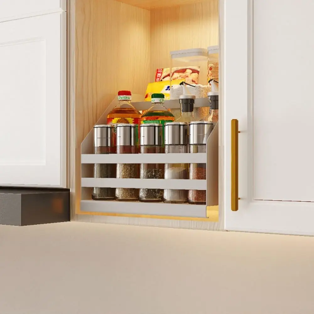 

Pull Out Cabinet Organizer Pull Down Shelves, 2 Tier Pull Down Spice Rack or Upper Kitchen Cabinet Space Save Kitchen Cabinet Pu